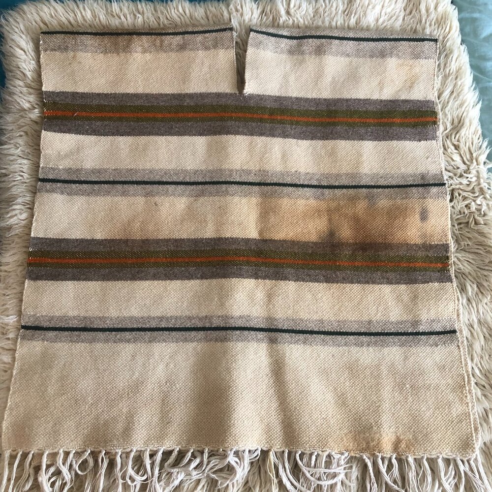 Handloomed Heavy Wool Poncho